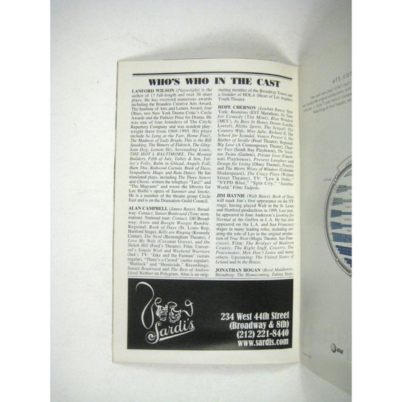 Book of Days Playbill 2002 Signature Theatre Hope Chernov Tuck Milligan Haynie - Picture 5 of 6